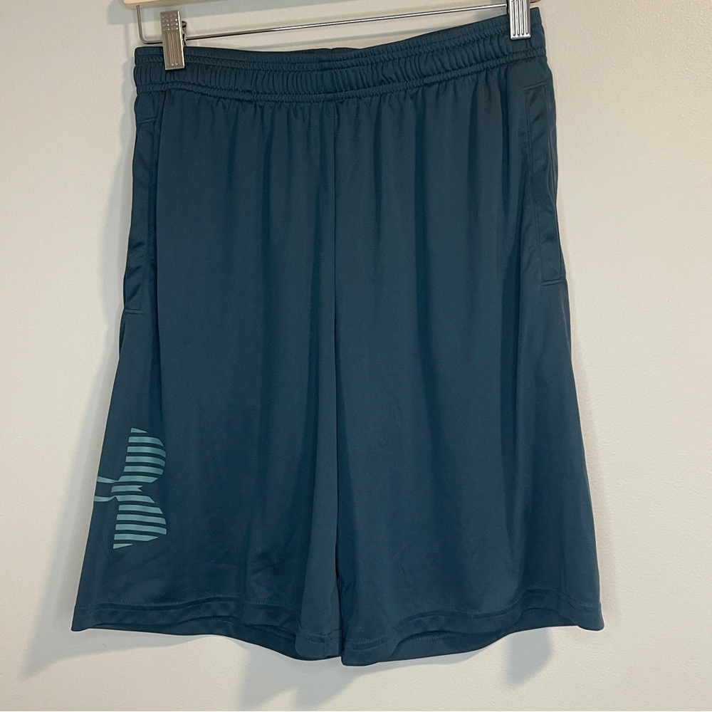 Under Armour Blue/Green Athletic Heatgear Shorts